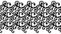 Seamless swirly ornamental border design