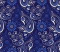 Seamless swirly paisley pattern design