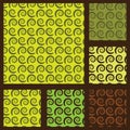 Seamless Swirly Pattern Backgrounds Royalty Free Stock Photo