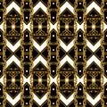 Seamless Symmetric Pattern of Golden Baroque with Motifs, Ready for Textile Prints.