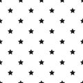 Seamless symmetric pattern with sharp black stars on white background Royalty Free Stock Photo