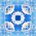 Seamless symmetrical pattern abstract clouds texture