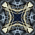 Seamless symmetrical pattern abstract glossy machine texture