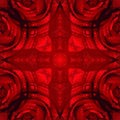 Seamless symmetrical pattern abstract red floral element texture