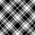Seamless tartan black and white pattern Royalty Free Stock Photo