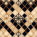 Seamless tartan pattern. Scottish plaid in brown, black and beige colors. Vector illustration. AI Generated
