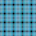 Seamless tartan plaid pattern. Checkered fabric texture print in dark grayish blue, navy, pale blue and black eps10 Royalty Free Stock Photo