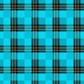 Seamless tartan plaid pattern. Checkered fabric texture print in dark grayish blue, navy, pale blue and white Royalty Free Stock Photo