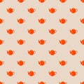 SEAMLESS TEA POT PATTERN Royalty Free Stock Photo