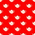 SEAMLESS TEA POT PATTERN Royalty Free Stock Photo
