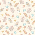 Seamless tea time pattern.