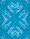 Seamless Teal Batik Shibori Texture. Traditional