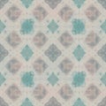 A Seamless Teal and Beige Geometric Pattern Repeating tileable texture. Perfect for backgrounds Royalty Free Stock Photo