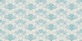 Seamless teal and cream wave pattern design for fabric, wallpaper, and more. Generative AI Royalty Free Stock Photo