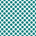 Seamless teal polka dots pattern texture background