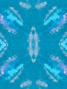 Seamless Teal Tie Dye Shibori Print. Ethnic