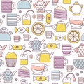 Seamless teatime background