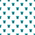 Seamless teddy bear pattern vector hand drawn illustration cartoon style.bear faces on white background.suitable for Royalty Free Stock Photo