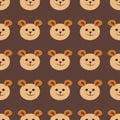 Seamless teddy bear pattern vector pattern design animal illustration cartoon fabric baby decoration