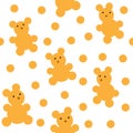 Seamless teddy bears seamless pattern