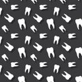 Seamless Teeth With Shadow Dark Pattern