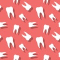 Seamless Teeth With Shadow Medical Pattern Royalty Free Stock Photo