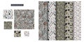 Seamless Terrazzo Pattern Set. Stone Texture Royalty Free Stock Photo