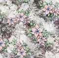 Seamless textile digital flower floral design on ground with flower shadow for wallpaper ,fabric ,and digital print design