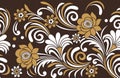 Seamless textile floral border design