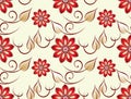 Seamless textile floral pattern