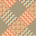 Seamless textile patchwork pattern