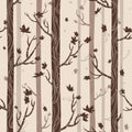 Seamless texture with autumn trees