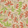 Seamless texture barberry on a beige background