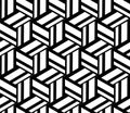 980 Seamless texture with black and white bands cube, modern stylish image.