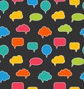 Seamless Texture with Blank Speech Bubbles Royalty Free Stock Photo