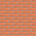 Seamless texture of a brick wall, vector illustration. Royalty Free Stock Photo