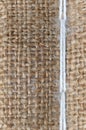 Seamless texture of burlap with white thread Royalty Free Stock Photo