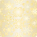 Seamless texture Christmas and New Year decoration various pattern of gold snowflakes golden background vintage vector illustratio Royalty Free Stock Photo