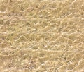 Seamless texture of clear water on sand background. Repeating pattern of waves with sun light reflections Royalty Free Stock Photo