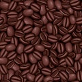 Seamless texture of coffee beans Royalty Free Stock Photo