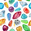Seamless texture of colored gems