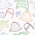Seamless texture with colourful caps Royalty Free Stock Photo