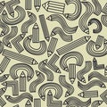 Seamless texture with cute colorful pencils Royalty Free Stock Photo