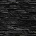 Seamless texture of dark grey black slate tile wall, neural network generated image Royalty Free Stock Photo