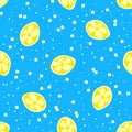 Seamless lemon slice texture. Royalty Free Stock Photo