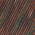 Seamless texture with diagonal stripes pattern on a black grunge background, copper and bronze metal, 3d illustration Royalty Free Stock Photo