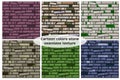 Seamless texture different colored old stone wall Royalty Free Stock Photo