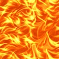 Seamless texture of fire. Flame background. Closeup firestorm wallpaper. Illustration Royalty Free Stock Photo