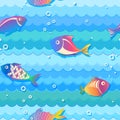 Seamless texture with fish