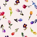 Seamless texture with flowers